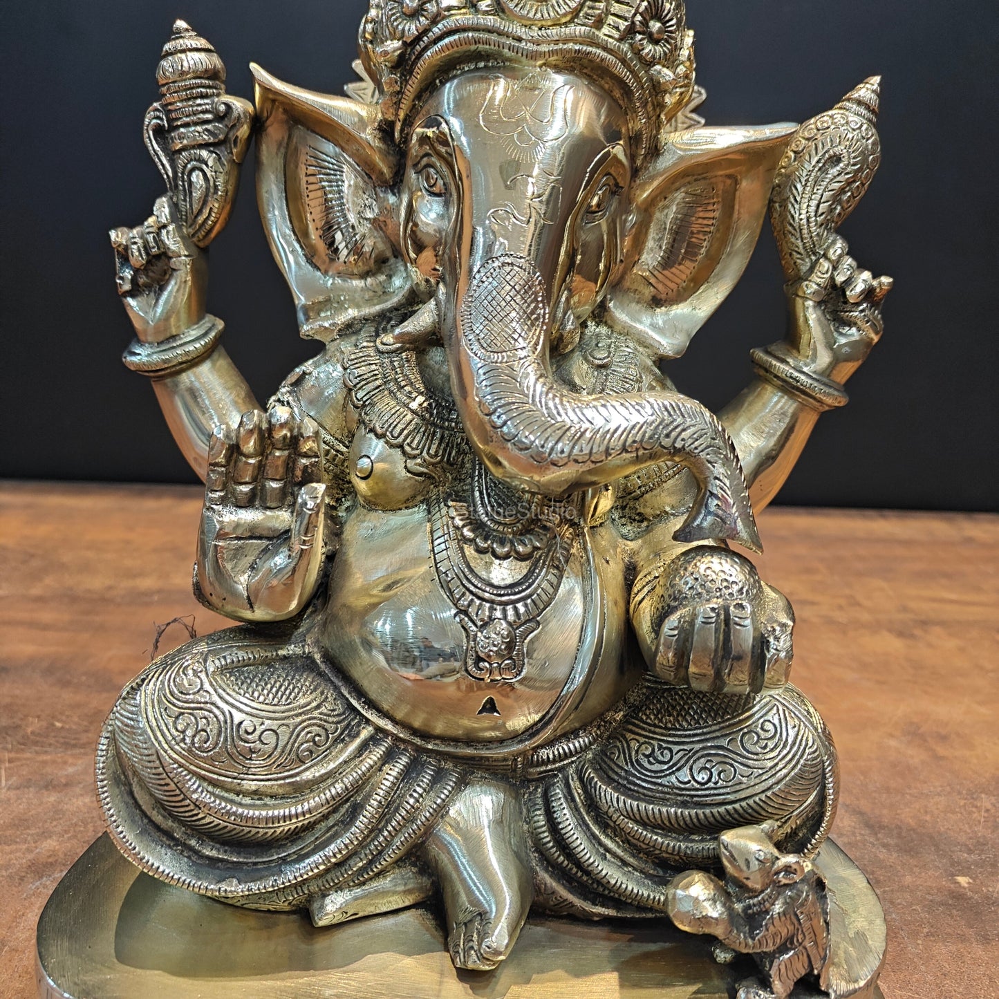 Brass Lord Ganesha Statue 13 Inch
