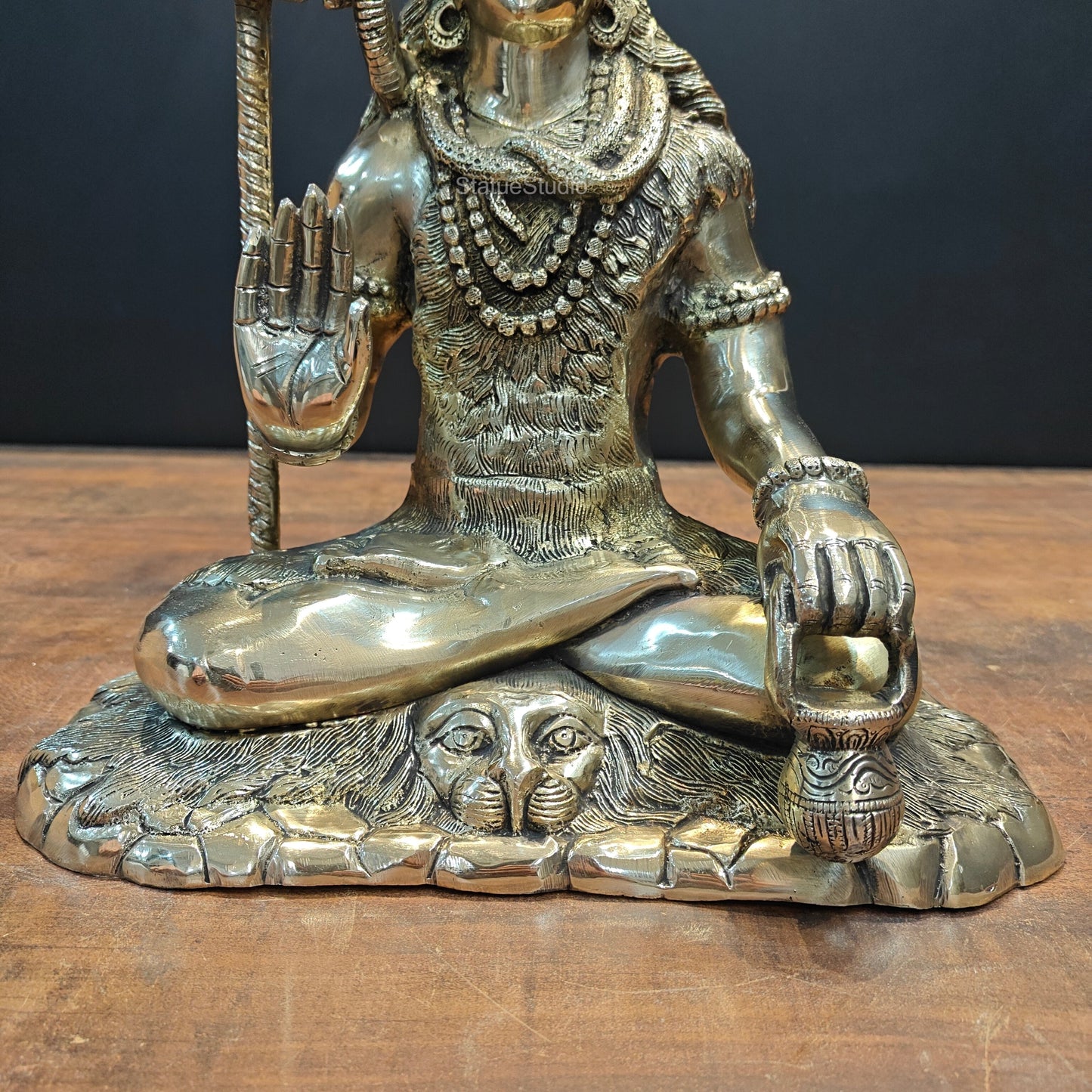 Brass Lord Shiva Idol Antique Finish 15 Inches