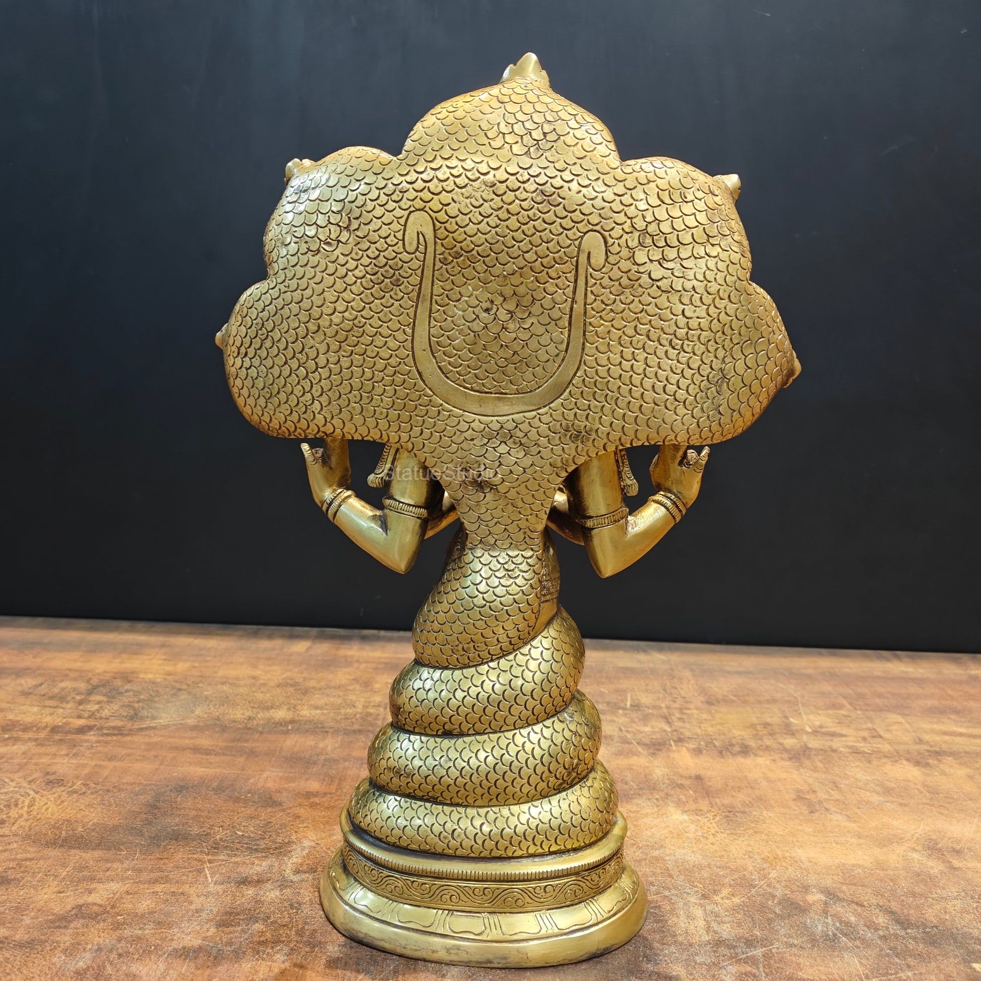 Brass Patanjali Statue Antique Finish 15 Inches - Image 6