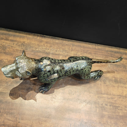 Brass Angry Leopard Figurines Showpieces Decor 34 Inches by vendor-unknown - Decor (View 6)