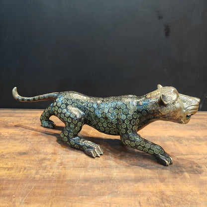 Brass Angry Leopard Figurines Showpieces Decor 34 Inches by vendor-unknown - Decor (View 7)