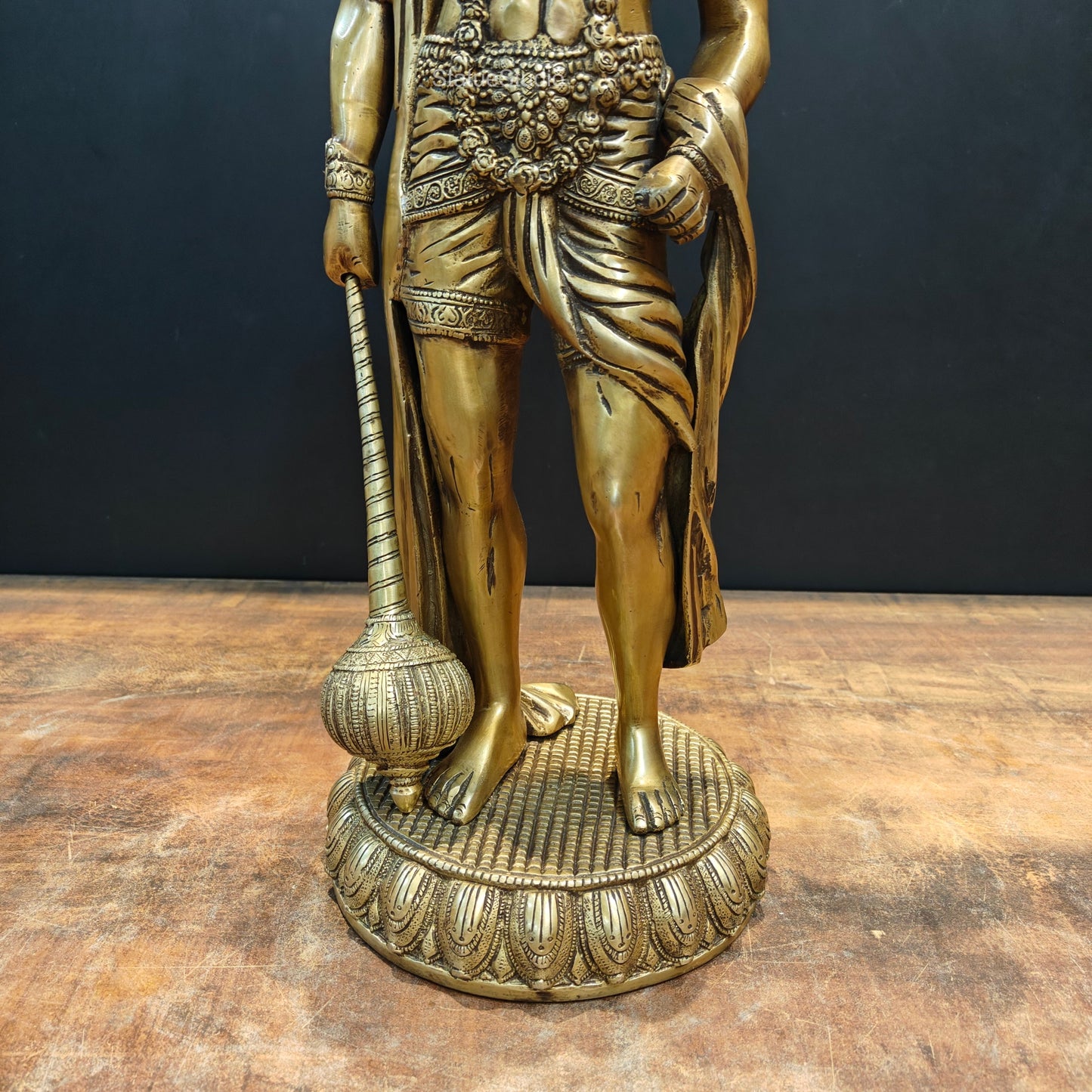 Brass Standing Hanuman Statue 23 Inches