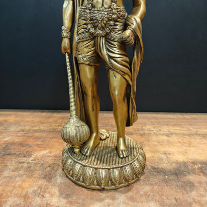 Brass Standing Hanuman Statue 23 Inches by vendor-unknown - Hindu Gods (View 5)