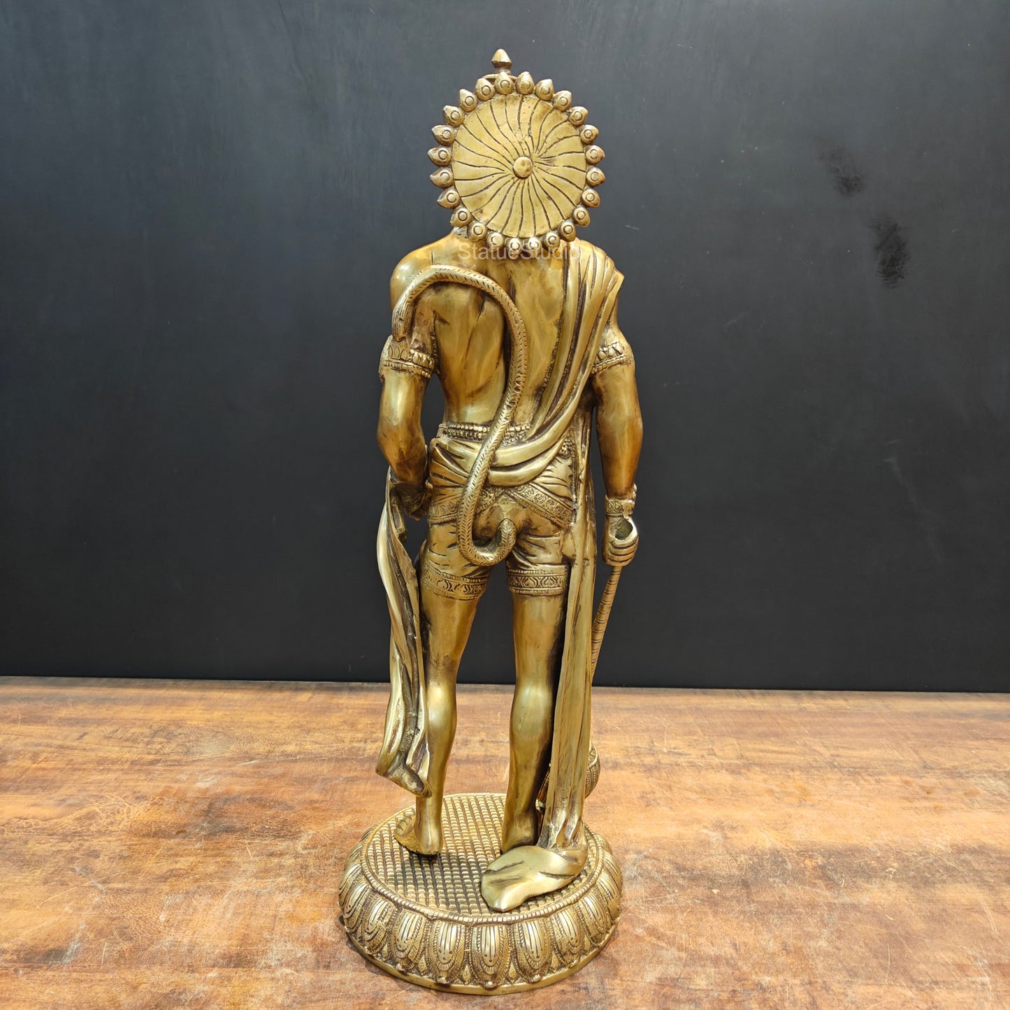 Brass Standing Hanuman Statue 23 Inches