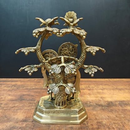 Brass Radha Krishna Idols Under Kalpvriksha Tree 17 Inches by vendor-unknown - Hindu Gods (View 9)