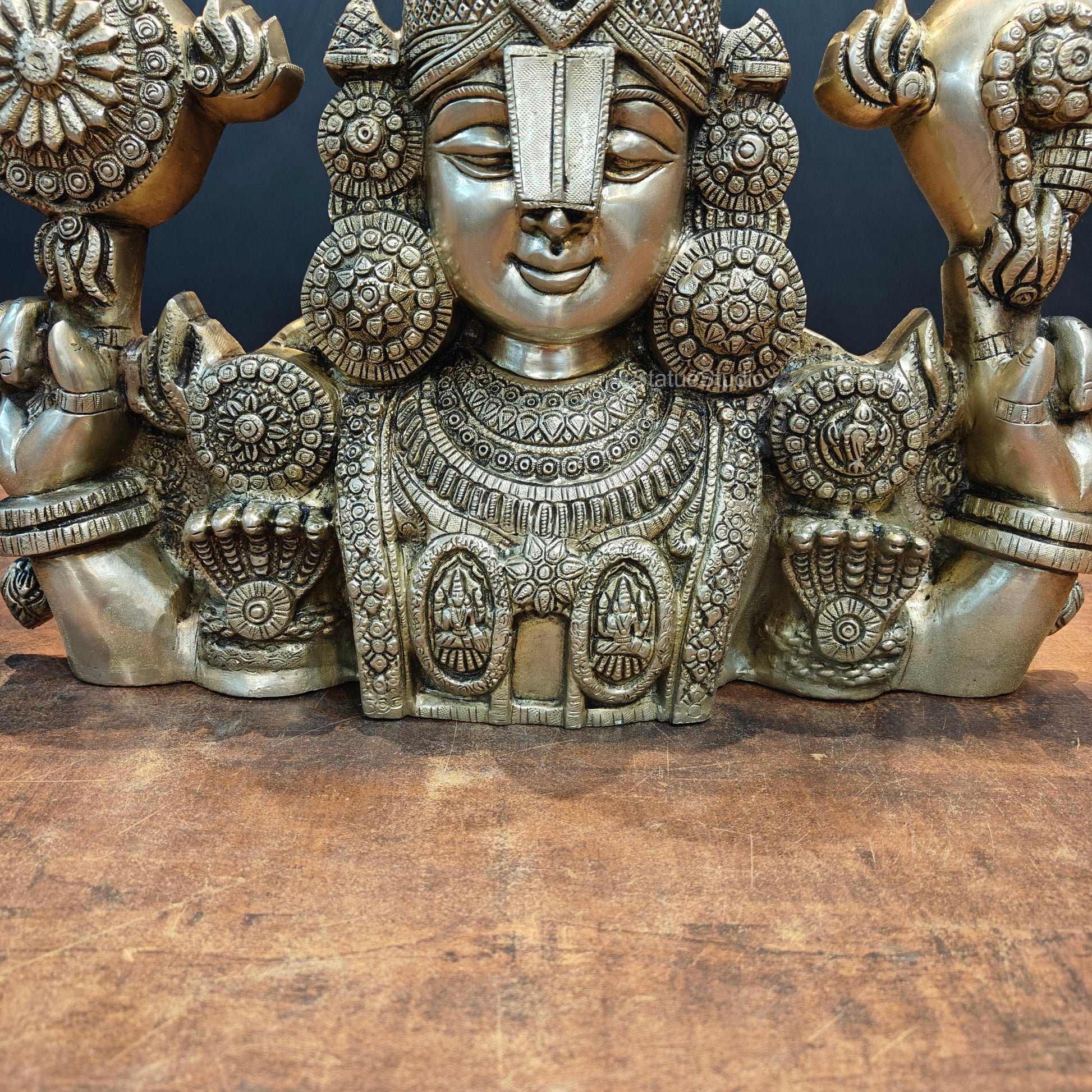 Brass Tirupati Balaji Face Wall Hanging 18 Inches - Image 5