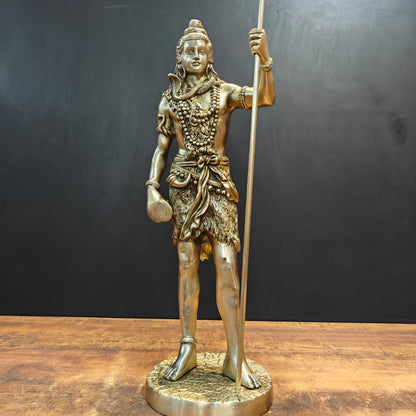 Brass Standing Lord Shiva Idol For Home Decor 2 Feet by vendor-unknown - Hindu Gods (View 5)