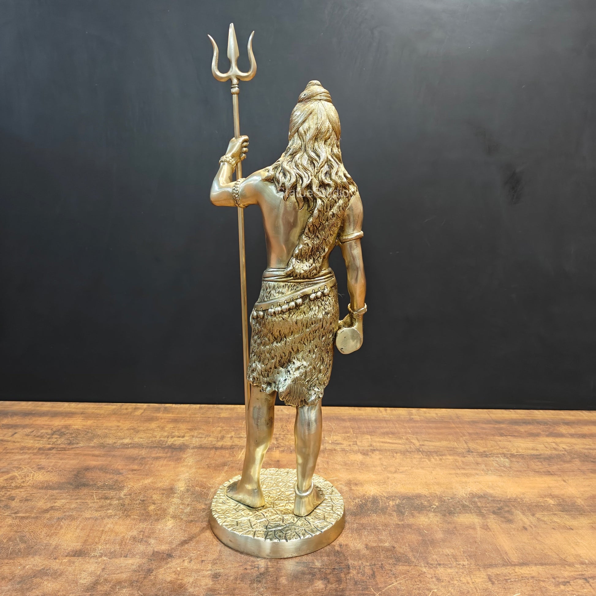 Brass Standing Lord Shiva Idol For Home Decor 2 Feet - Image 8