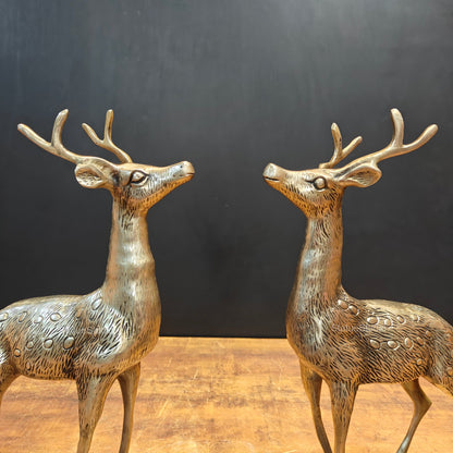 Brass Deer Pair For Vastu Showpiece Decorative 14 Inches by vendor-unknown - Decor (View 2)