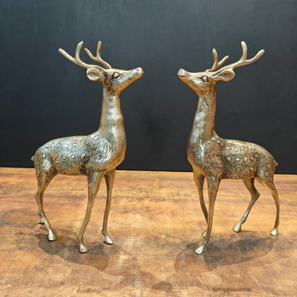 Brass Deer Pair For Vastu Showpiece Decorative 14 Inches by vendor-unknown - Decor (View 4)