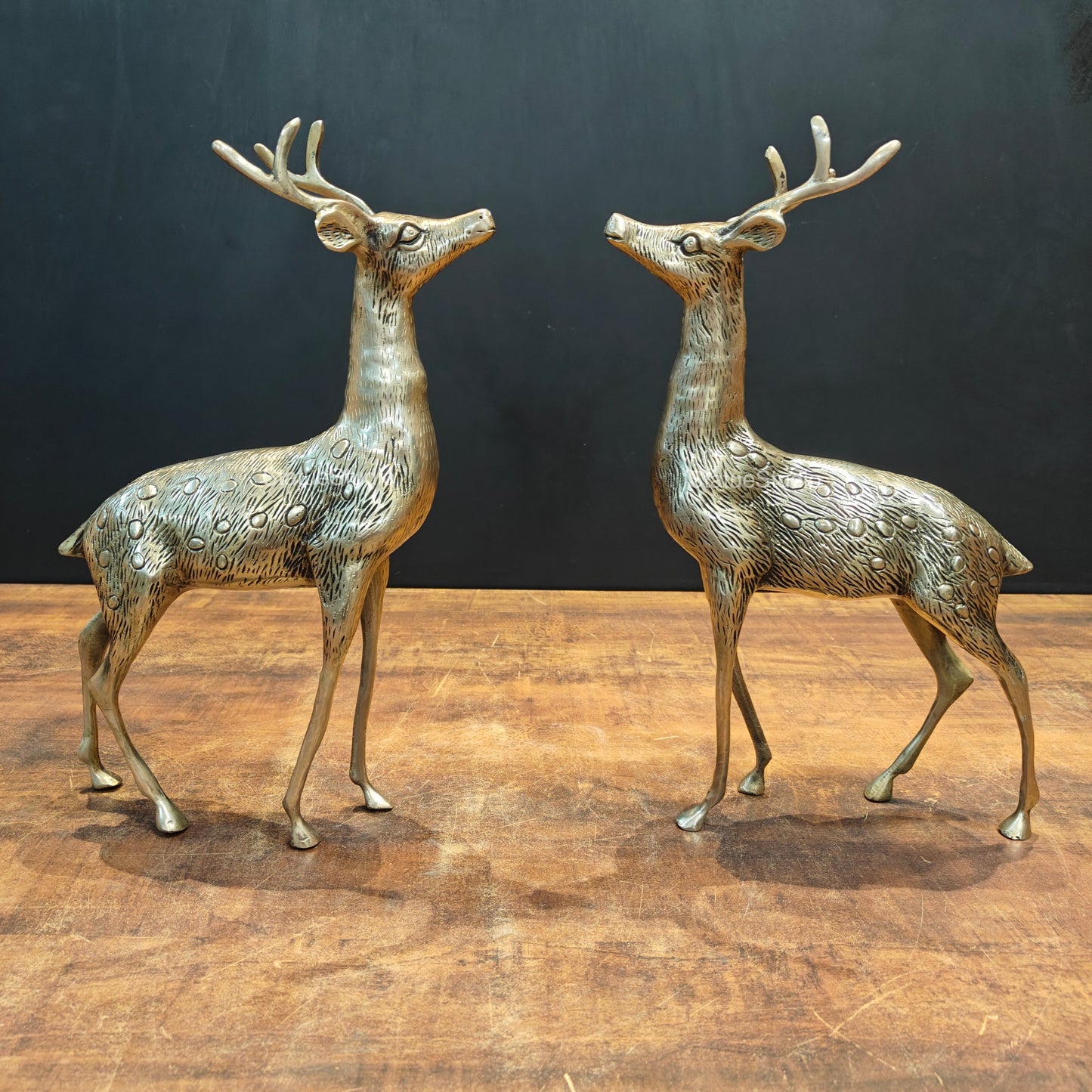 Brass Deer Pair For Vastu Showpiece Decorative 14 Inches