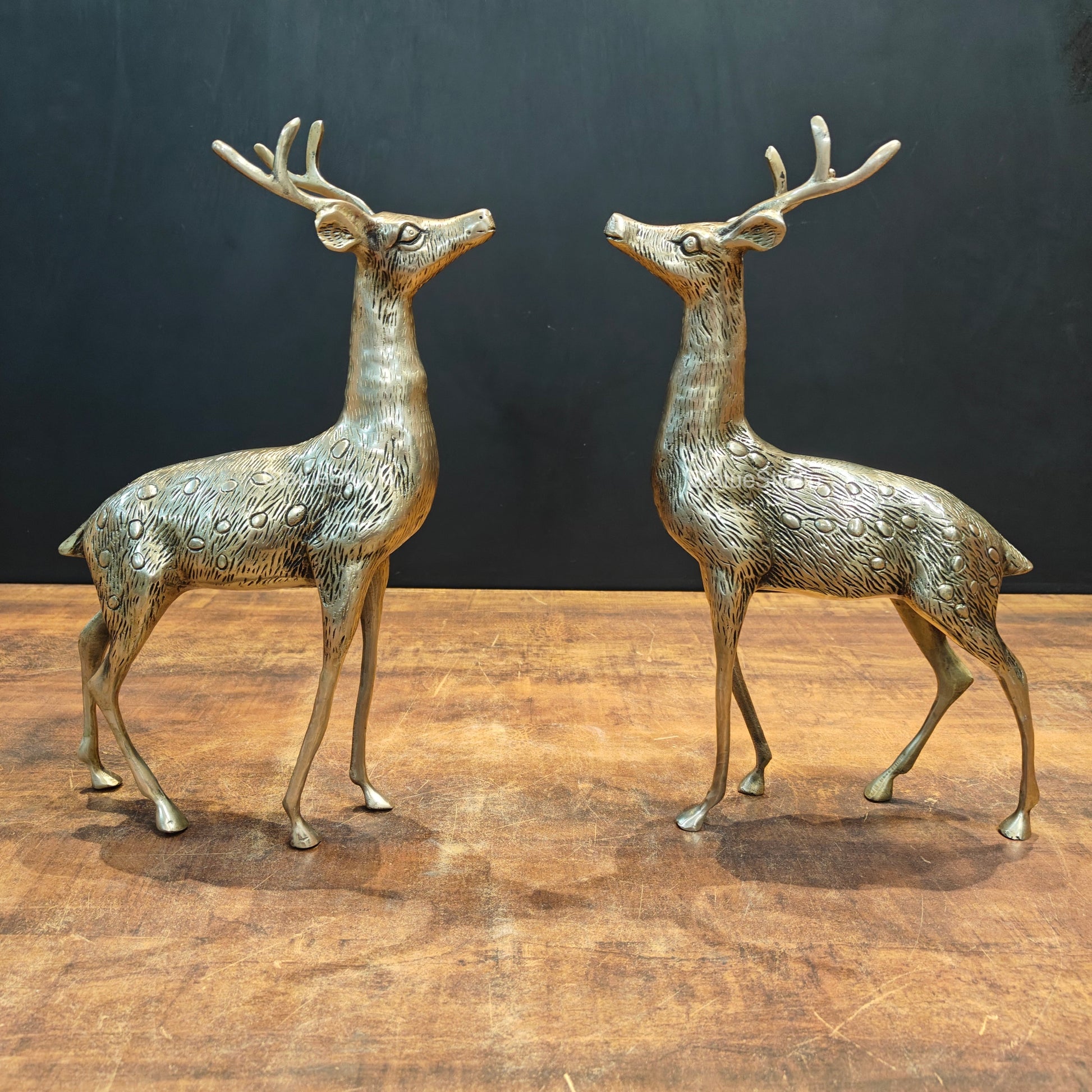 Brass Deer Pair For Vastu Showpiece Decorative 14 Inches - Image 3