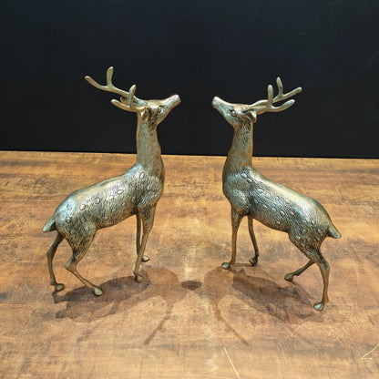 Brass Deer Pair For Vastu Showpiece Decorative 14 Inches by vendor-unknown - Decor (View 7)