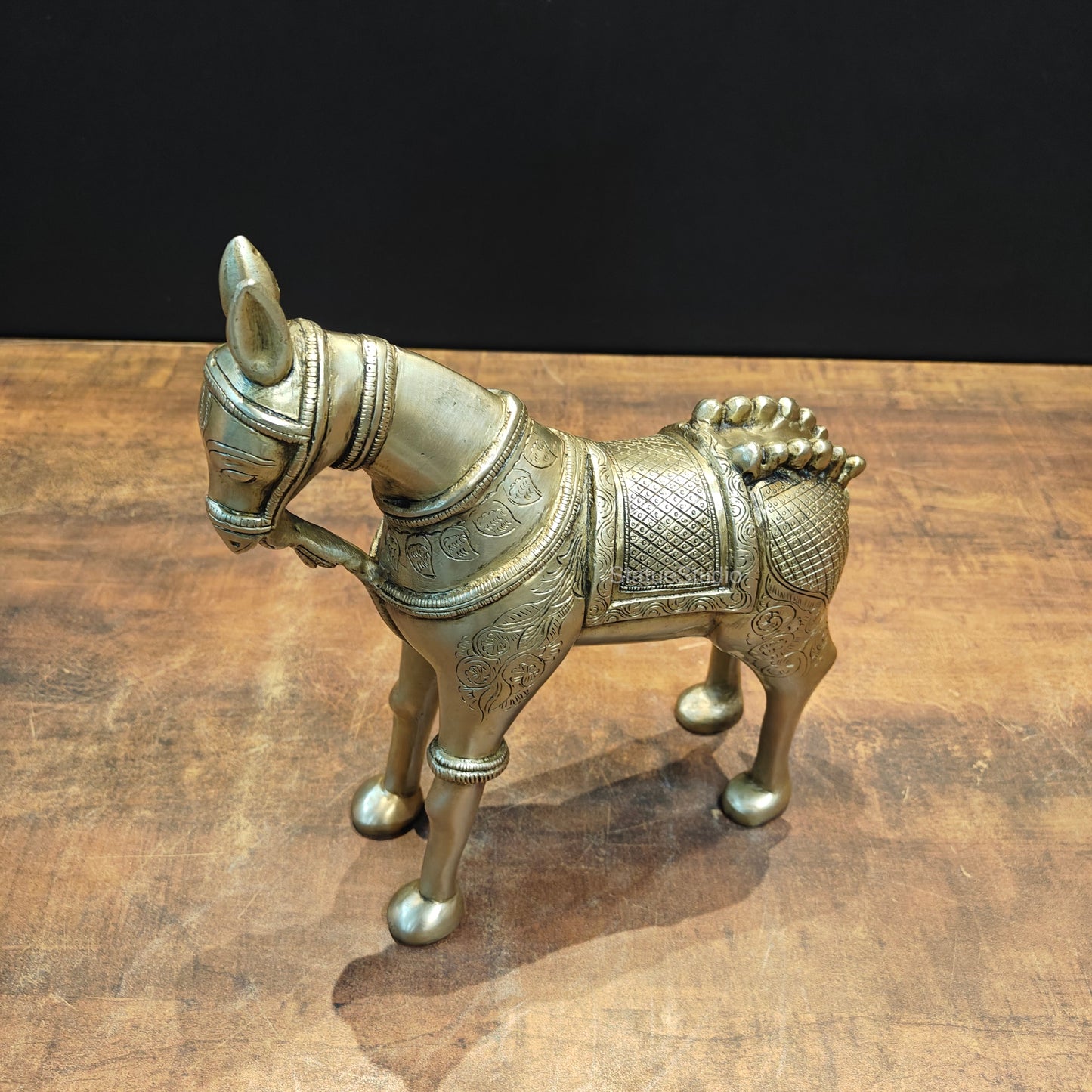 Brass Unique Horse Statue For Decor Showpiece 12.5 Inch