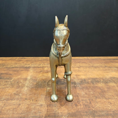 Brass Unique Horse Statue For Decor Showpiece 12.5 Inch by vendor-unknown - Decor (View 5)