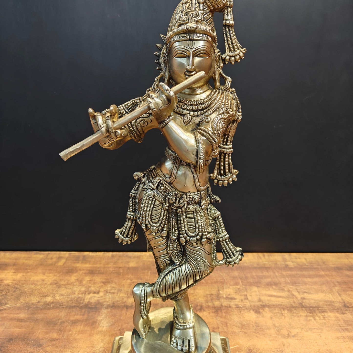 Brass Tribhanga Krishna Statue 2 Feet