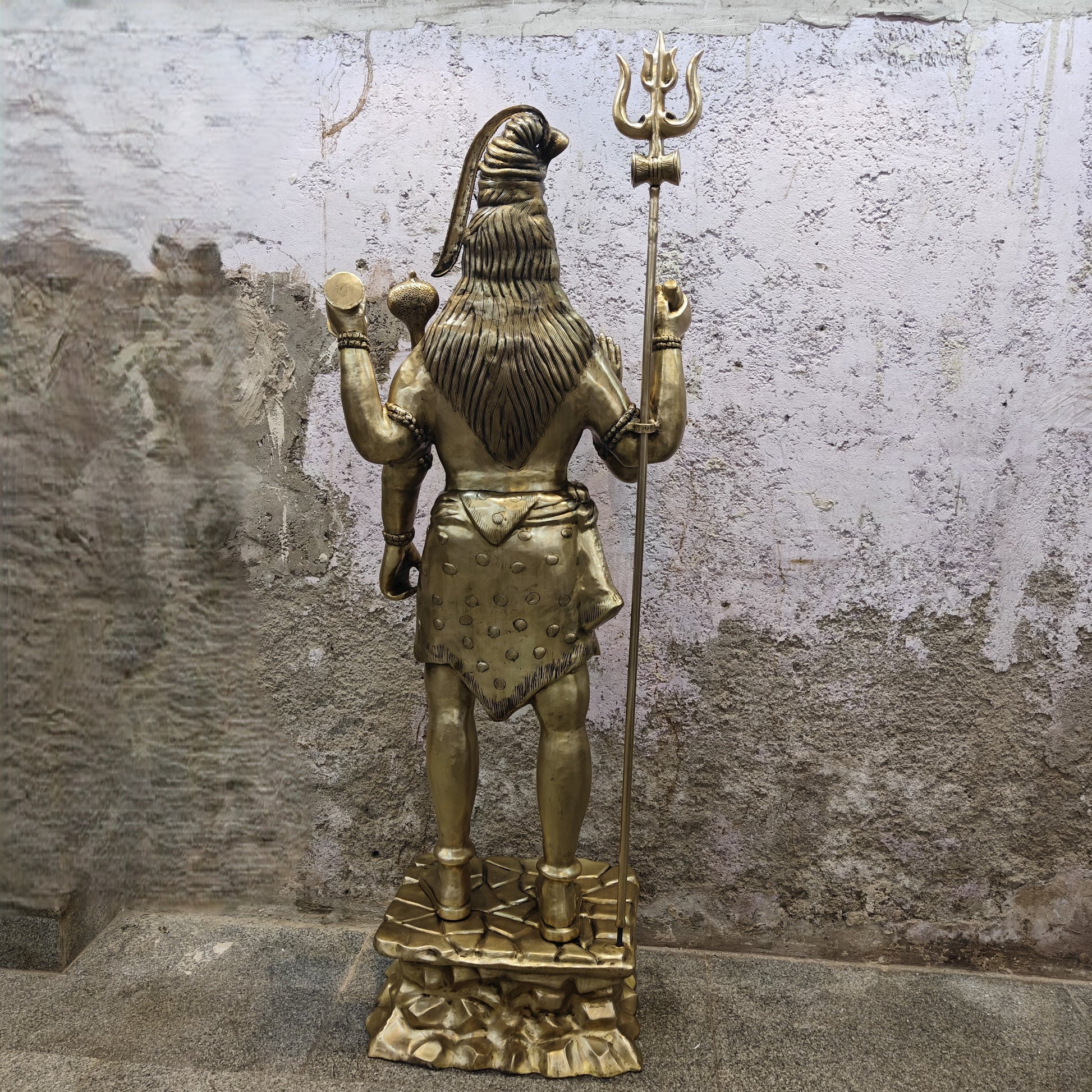 Brass Large Majestic Standing Lord Shiva Statue 7 Feet - Image 15