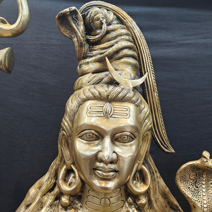 Brass Large Majestic Standing Lord Shiva Statue 7 Feet by vendor-unknown - Hindu Gods (View 8)
