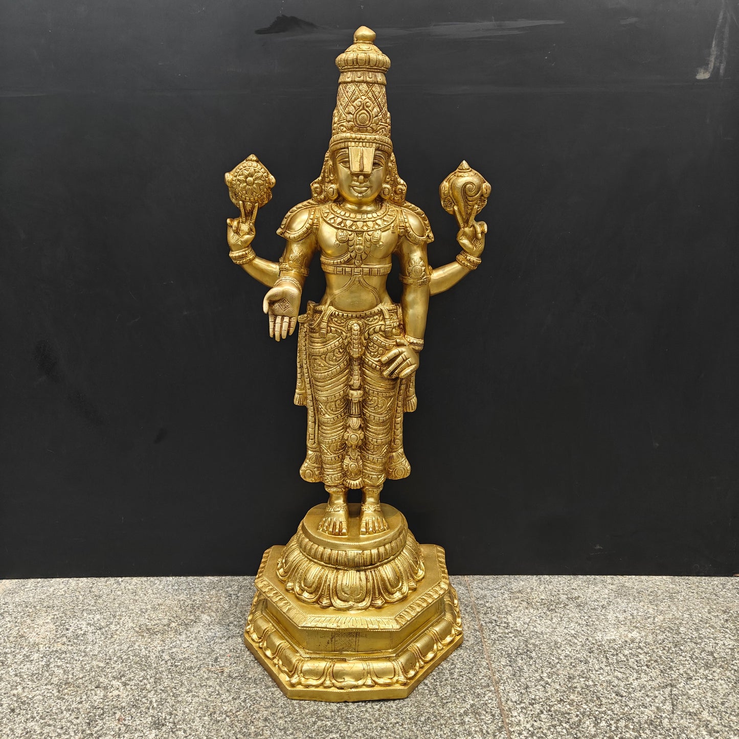 Brass Venkateshwara Tirupati Balaji Idol 39 Inches