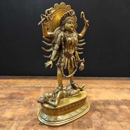 Brass Kali Mata Statue With Four Arms 1.5 Feet by vendor-unknown - Hindu Gods (View 4)