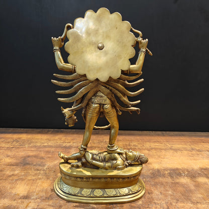 Brass Kali Mata Statue With Four Arms 1.5 Feet by vendor-unknown - Hindu Gods (View 9)