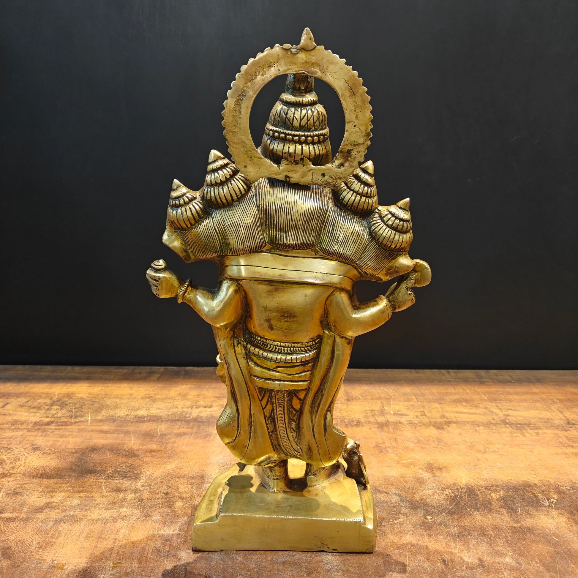 Brass Standing Panchmukhi Ganesha Statue 19 Inch - Image 8