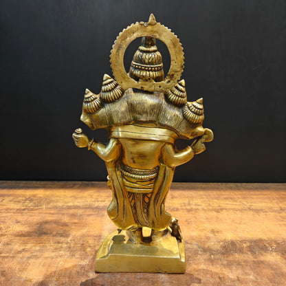Brass Standing Panchmukhi Ganesha Statue 19 Inch by vendor-unknown - Hindu Gods (View 8)
