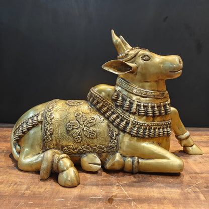 Brass Large Nandi Sculpture 33 Inch by vendor-unknown - Spiritual (View 3)