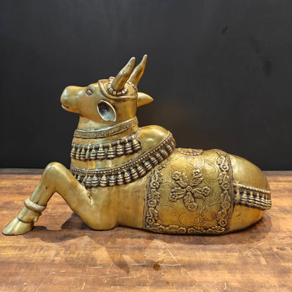 Brass Large Nandi Sculpture 33 Inch by vendor-unknown - Spiritual (View 8)