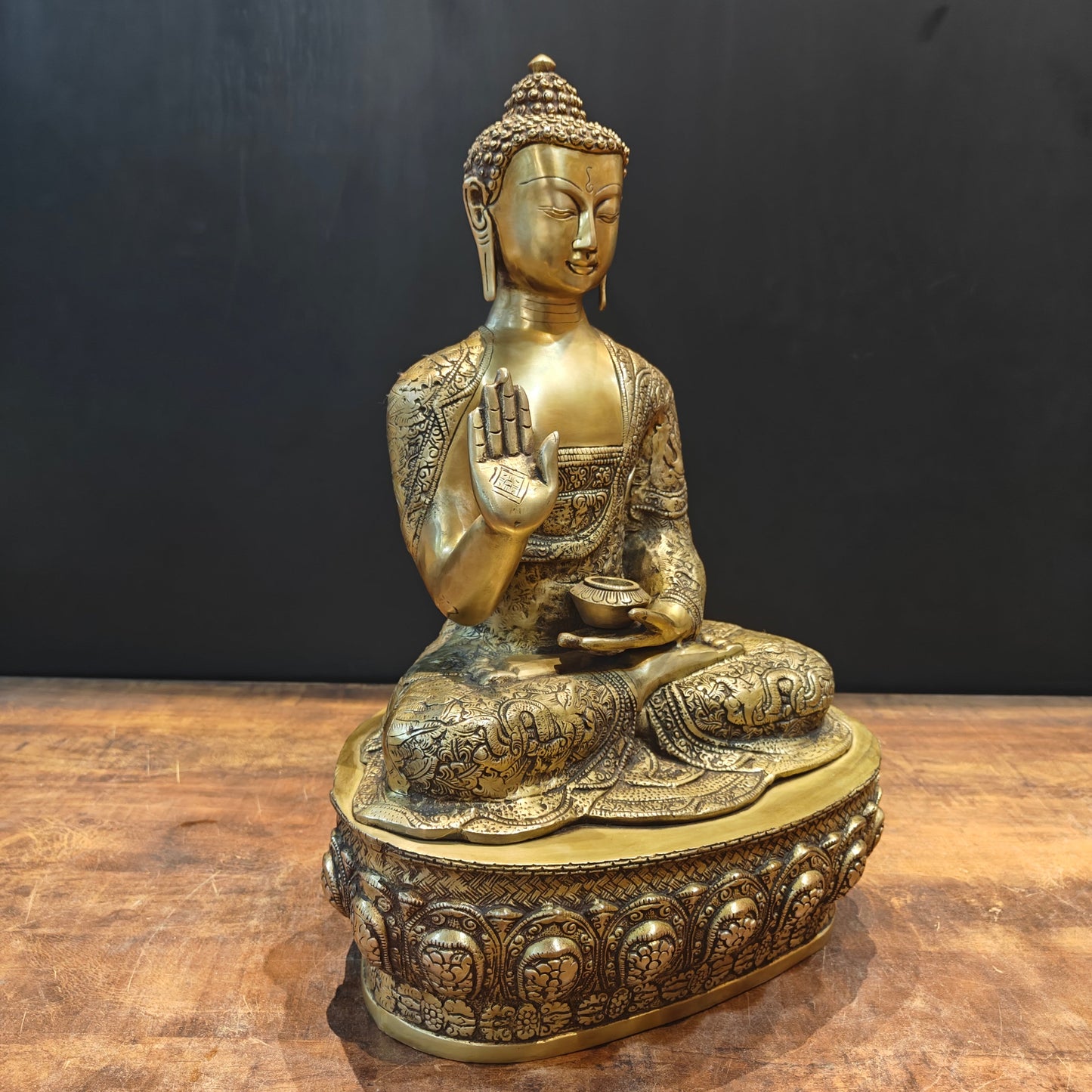 Brass Blessing Buddha Statue 2 Feet