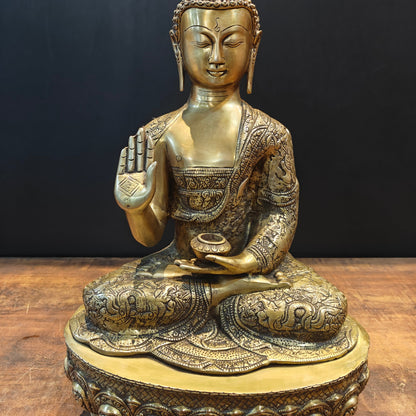 Brass Blessing Buddha Statue 2 Feet by vendor-unknown - Buddha (View 7)