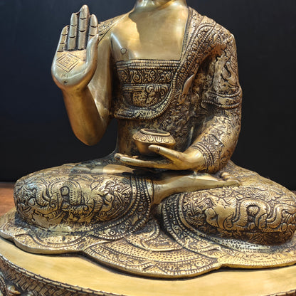 Brass Blessing Buddha Statue 2 Feet by vendor-unknown - Buddha (View 8)