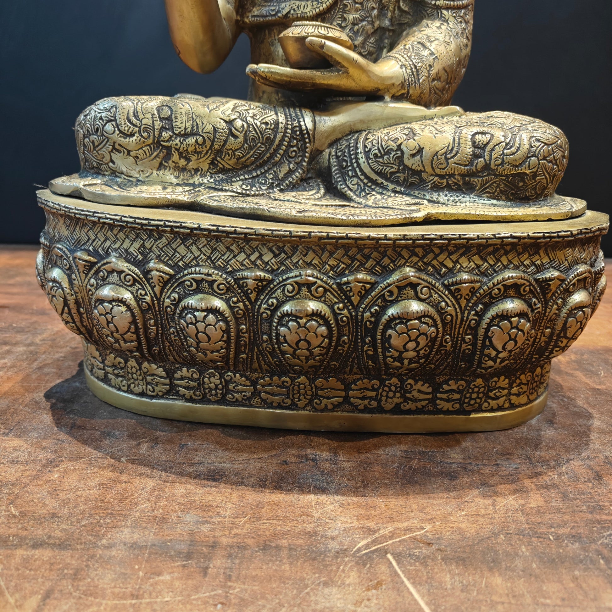 Brass Blessing Buddha Statue 2 Feet - Image 9