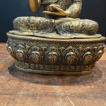 Brass Blessing Buddha Statue 2 Feet by vendor-unknown - Buddha (View 9)