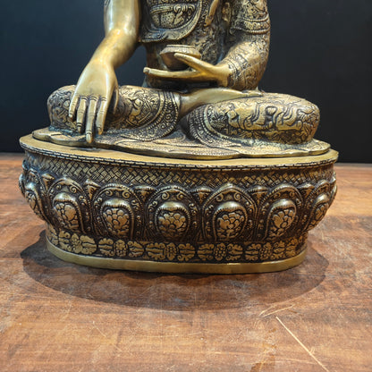 Brass Buddha Statue in Bhumisparsha Mudra 2 Feet by vendor-unknown - Buddha (View 9)