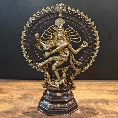 Brass Nataraja Statue Embodiment of Rhythm and Creation 28 Inch by vendor-unknown - Hindu Gods (View 3)