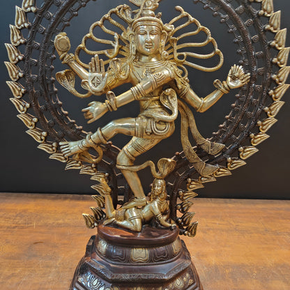 Brass Nataraja Statue Embodiment of Rhythm and Creation 28 Inch by vendor-unknown - Hindu Gods (View 6)