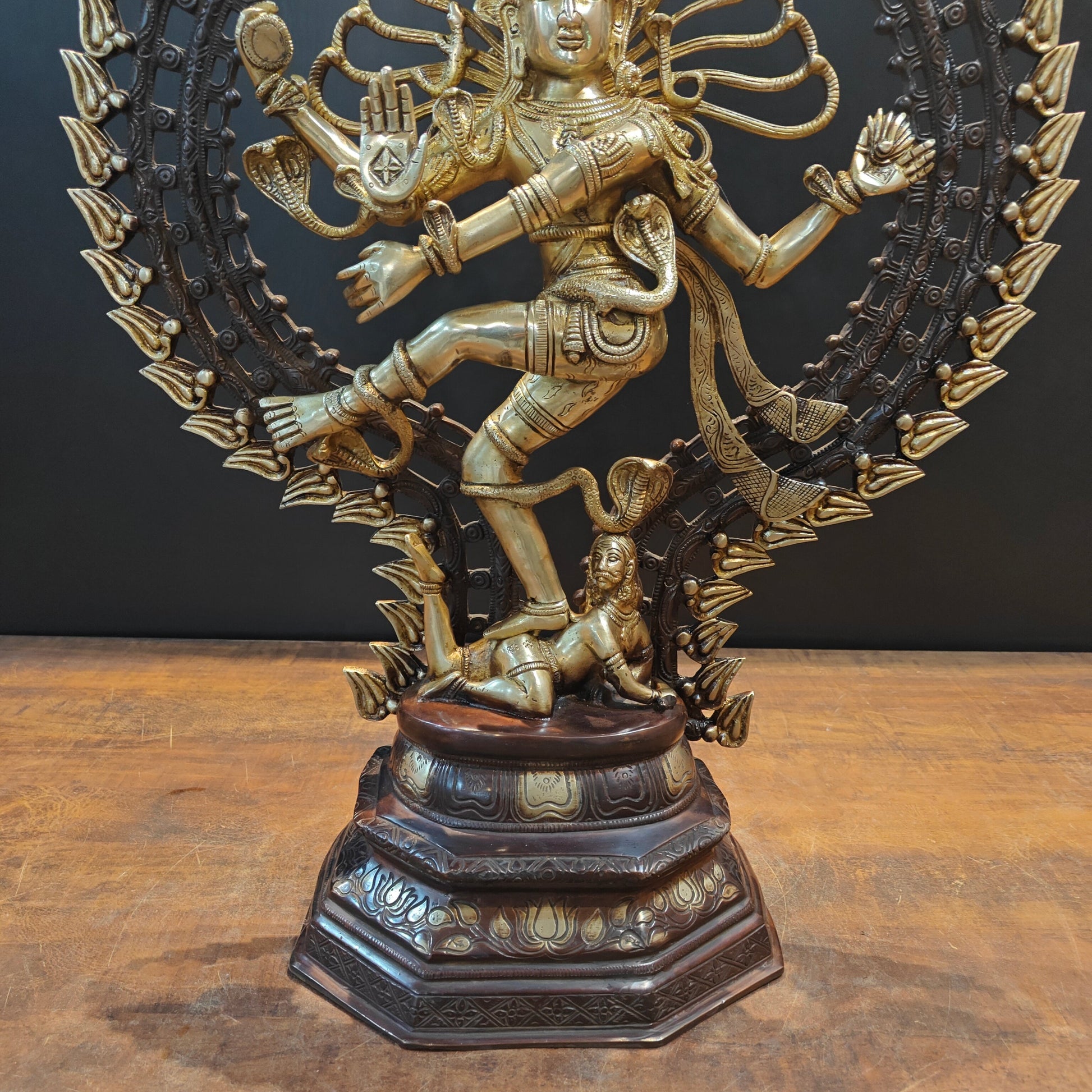 Brass Nataraja Statue Embodiment of Rhythm and Creation 28 Inch - Image 7