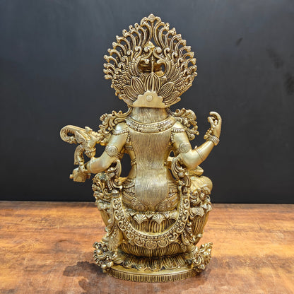 Divine Brass Super Fine Goddess Saraswati Idol 2 Feet by vendor-unknown - Hindu Gods (View 10)