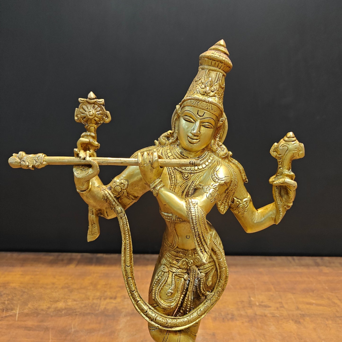 Brass Cosmic Form of Lord Krishna Statue 18 Inches