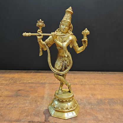 Brass Cosmic Form of Lord Krishna Statue 18 Inches by vendor-unknown - Hindu Gods (View 3)