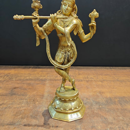 Brass Cosmic Form of Lord Krishna Statue 18 Inches by vendor-unknown - Hindu Gods (View 6)