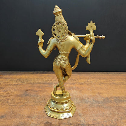 Brass Cosmic Form of Lord Krishna Statue 18 Inches by vendor-unknown - Hindu Gods (View 7)