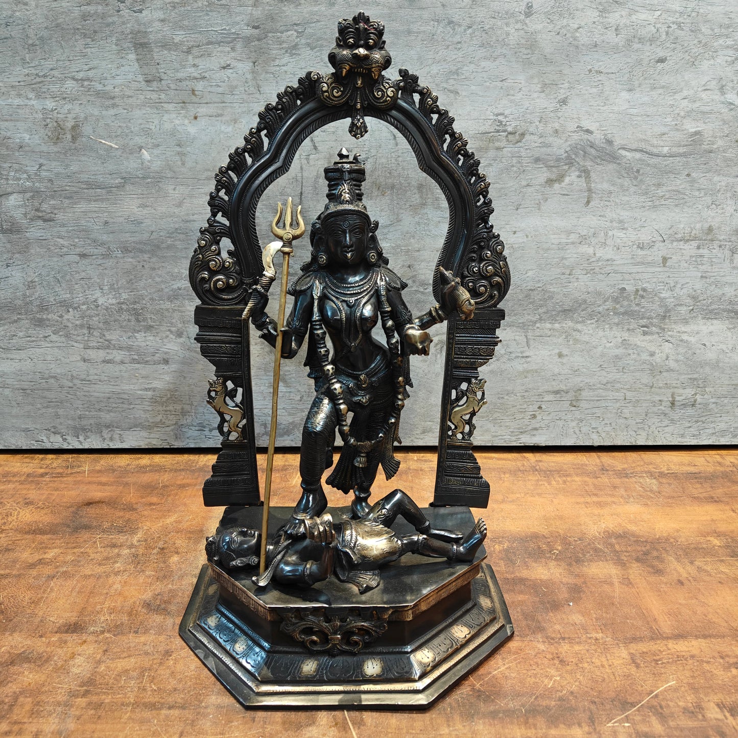 Brass Goddess bhadra Kali Statue Antique Finish 2 Feet