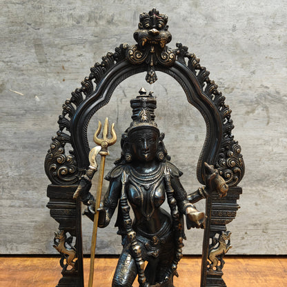 Brass Goddess bhadra Kali Statue Antique Finish 2 Feet by vendor-unknown - Hindu Gods (View 2)