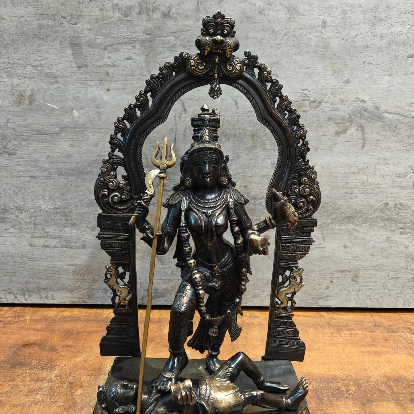 Brass Goddess bhadra Kali Statue Antique Finish 2 Feet