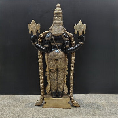 Brass Large Tirupati Balaji Idol Venkateshwara 5 Feet by vendor-unknown - Hindu Gods (View 11)