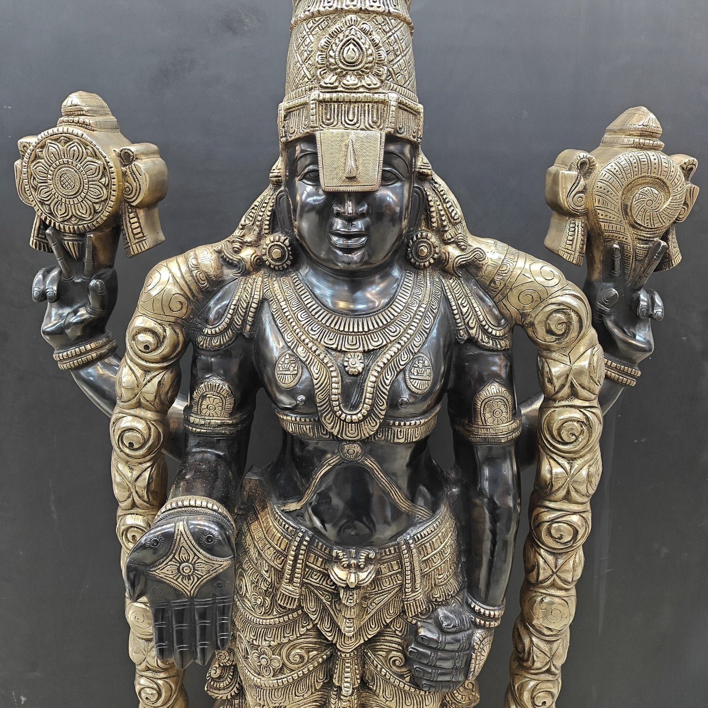 Brass Large Tirupati Balaji Idol Venkateshwara 5 Feet