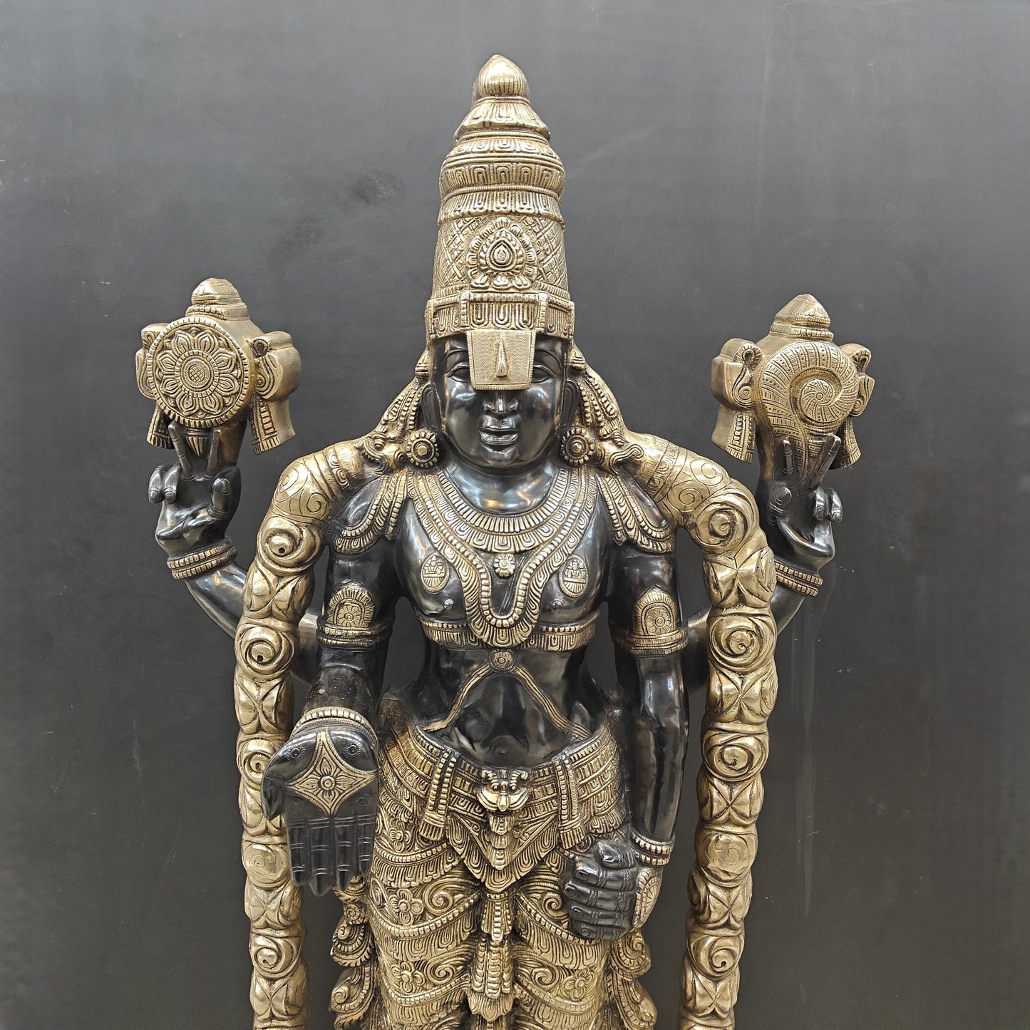 Brass Large Tirupati Balaji Idol Venkateshwara 5 Feet