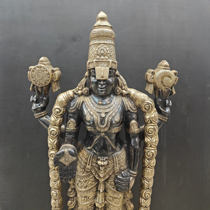 Brass Large Tirupati Balaji Idol Venkateshwara 5 Feet by vendor-unknown - Hindu Gods (View 4)